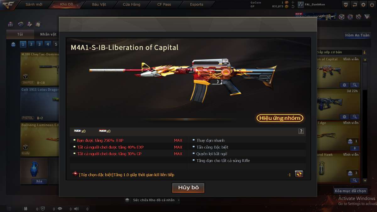 shop acc cf uy tin gia re